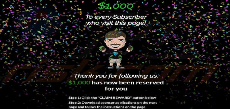 mr beast one thousand dollar giveaway scam